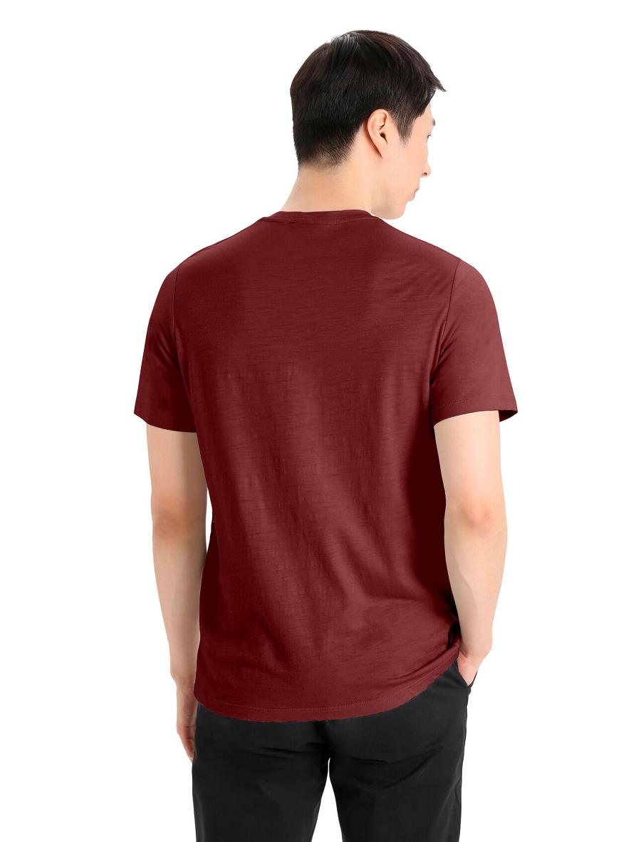 Men's Icebreaker Merino Tech Lite II Short Sleeve Tee T Shirts Espresso | CA 1784DFMN